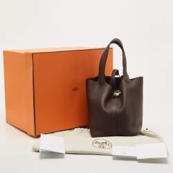 Hermes Rouge Sellier Taurillon Clemence Leather Picotin Lock 22 Bag