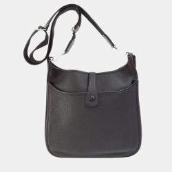 Pre Owned Hermes Evelyn 3 Black Shoulder Bag Togo Ladies