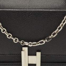 Hermes Black Chevre Leather Cinhetic Bag