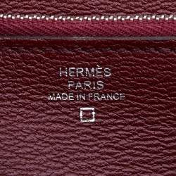 Hermes Rouge H Alligator Palladium Finish Kelly Ghillies Wallet