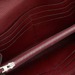 Hermes Rouge H Alligator Palladium Finish Kelly Ghillies Wallet