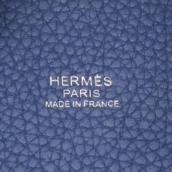 Pre Owned Hermes Agate Taurillon Clemence Leather Picotin Lock 22 Bag