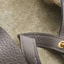 Hermes Etoupe Taurillon Clemence Leather Picotin Lock 22 Bag