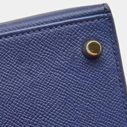 Hermes Bleu Saphir Epsom Leather Gold Finish Kelly Sellier 28 Bag