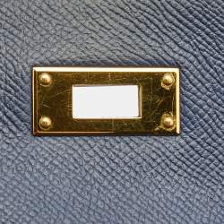 Hermes Bleu Saphir Epsom Leather Gold Finish Kelly Sellier 28 Bag