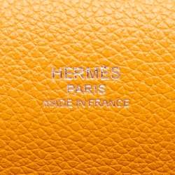 Pre Owned Hermès Moutarde Evercolor Leather Roulis 23 Bag