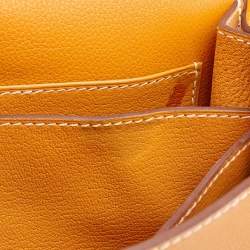 Pre Owned Hermès Moutarde Evercolor Leather Roulis 23 Bag