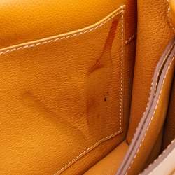 Pre Owned Hermès Moutarde Evercolor Leather Roulis 23 Bag