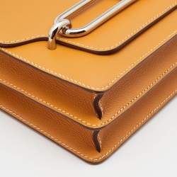 Pre Owned Hermès Moutarde Evercolor Leather Roulis 23 Bag