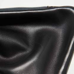 Hermes Black Denim Fonce Toile/Evercalf Leather Palladium Finish Birkin 35 Ghillies Bag
