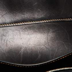 Hermes Black Denim Fonce Toile/Evercalf Leather Palladium Finish Birkin 35 Ghillies Bag