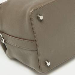 Hermes Etain Evercolor Leather Palladium Finish Toolbox 20 Bag