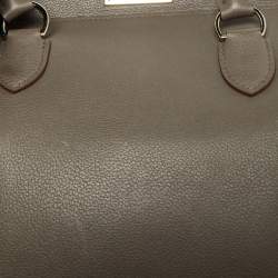 Hermes Etain Evercolor Leather Palladium Finish Toolbox 20 Bag