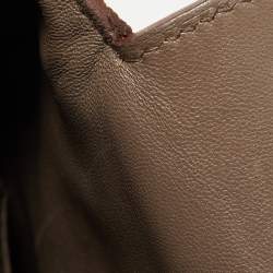 Hermes Etain Evercolor Leather Palladium Finish Toolbox 20 Bag