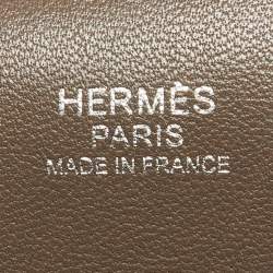 Hermes Etain Evercolor Leather Palladium Finish Toolbox 20 Bag