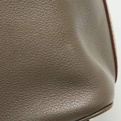 Hermes Etain Evercolor Leather Palladium Finish Toolbox 20 Bag