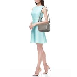 Hermes Etain Evercolor Leather Palladium Finish Toolbox 20 Bag