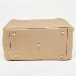 Hermès Gris Tourterelle Taurillion Clemence Leather Palladium Finish Lindy 34 Bag
