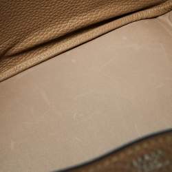 Hermès Gris Tourterelle Taurillion Clemence Leather Palladium Finish Lindy 34 Bag
