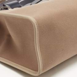 مملوكة مسبقًا Hermes Vache Hunter/Toile Bleu Indigo/Etoupe Canvas and Leather Herbag Zip 31 Bag