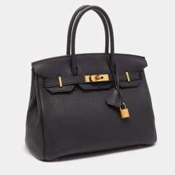 Hermès Black Togo Leather Gold Finish Birkin 30 Bag