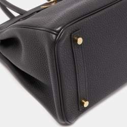 Hermès Black Togo Leather Gold Finish Birkin 30 Bag