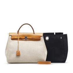 Pre Owned Hermes Beige/Brown Herbag