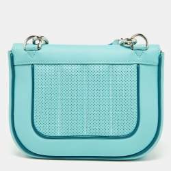Pre Owned Hermes Blue Atoll/Colvert Swift Leather Berline 21 Bag