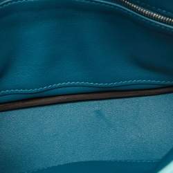 Pre Owned Hermes Blue Atoll/Colvert Swift Leather Berline 21 Bag