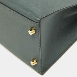 Hermès Vert Amande Epsom Leather Gold Finish Kelly Sellier 28 Bag