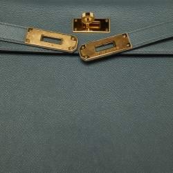 Hermès Vert Amande Epsom Leather Gold Finish Kelly Sellier 28 Bag