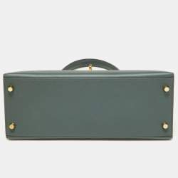 Hermès Vert Amande Epsom Leather Gold Finish Kelly Sellier 28 Bag