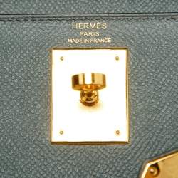 Hermès Vert Amande Epsom Leather Gold Finish Kelly Sellier 28 Bag