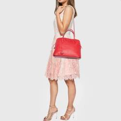 Pre Owned Hermes Rouge Casaque Taurillon Clemence Leather Bolide Bolide 35 Bag