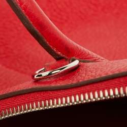 Pre Owned Hermes Rouge Casaque Taurillon Clemence Leather Bolide Bolide 35 Bag