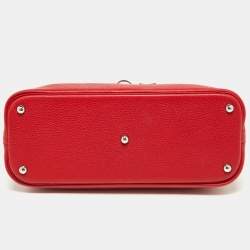 Pre Owned Hermes Rouge Casaque Taurillon Clemence Leather Bolide Bolide 35 Bag