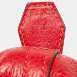 Pre Owned Hermes Rouge Casaque Taurillon Clemence Leather Bolide Bolide 35 Bag