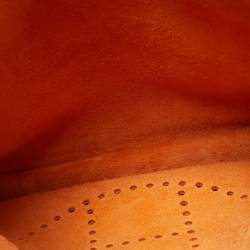 Pre Owned Hermes Orange Togo Leather Evelyne III PM Bag