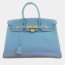 light blue hermes bag
