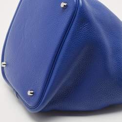 Hermes Bleu Electrique Taurillon Clemence Leather and Alligator Touch Picotin Lock 22 Bag