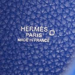 Hermes Bleu Electrique Taurillon Clemence Leather and Alligator Touch Picotin Lock 22 Bag