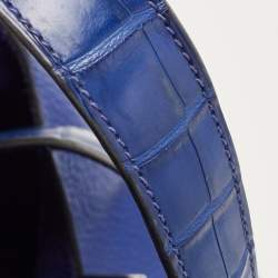 Hermes Bleu Electrique Taurillon Clemence Leather and Alligator Touch Picotin Lock 22 Bag