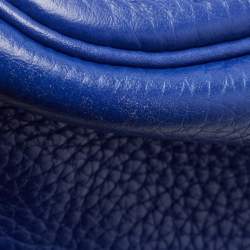 Hermes Bleu Electrique Taurillon Clemence Leather and Alligator Touch Picotin Lock 22 Bag