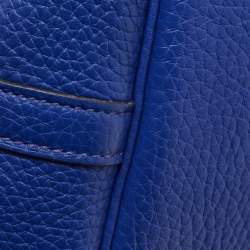 Hermes Bleu Electrique Taurillon Clemence Leather and Alligator Touch Picotin Lock 22 Bag