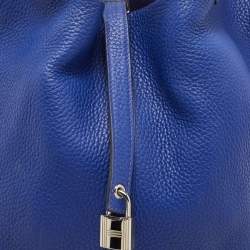 Hermes Bleu Electrique Taurillon Clemence Leather and Alligator Touch Picotin Lock 22 Bag