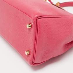 Hermes Rose Extreme Taurillon Clemence Leather Gold Finish Kelly Retourne 28 Bag