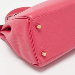 Hermes Rose Extreme Taurillon Clemence Leather Gold Finish Kelly Retourne 28 Bag