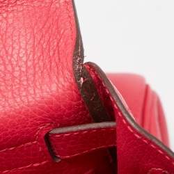 Hermes Rose Extreme Taurillon Clemence Leather Gold Finish Kelly Retourne 28 Bag