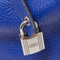 Hermes Bleu Electrique Taurillon Clemence Leather Picotin Lock 22 Bag