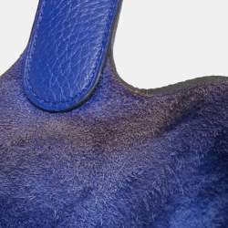 Hermes Bleu Electrique Taurillon Clemence Leather Picotin Lock 22 Bag
